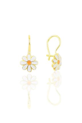 گوشواره نقره طلائی بچه گانه 925 عیار Söğütlü Silver - کد 230179350