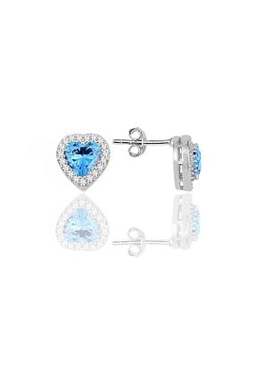گوشواره نقره آبی زنانه 925 عیار Söğütlü Silver - کد 745218174