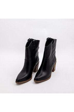 بوت / نیم بوت مشکی زنانه چرم مصنوعی RUXENE - کد 774664285