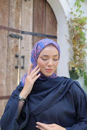 روسری سرمه ای پلی استر Silk Home - کد 846949750
