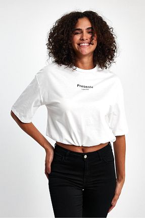 بلوز سفید زنانه ساده PEPPER MİNT LONDON - کد 834065887