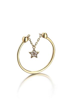 انگشتر طلا زرد زنانه 14 عیار Piano Jewellery - کد 48171273
