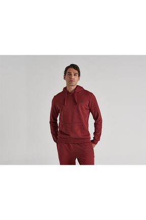 سوئیشرت زرشکی مردانه ساده Benetton - کد 827318643