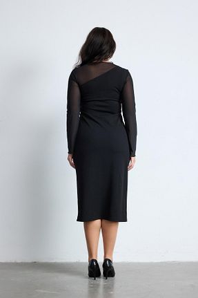 لباس سایز بزرگ مشکی زنانه بافت LUOKK - کد 852457630