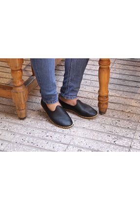 کفش کژوال مشکی زنانه چرم خالص YEMENİCİ NİYAZİ USTA - کد 737519690
