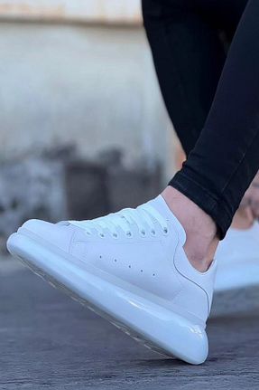 کفش اسنیکر سفید مردانه بند دار Mida Shoes - کد 853749444