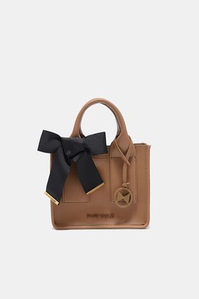کیف پستچی قهوه ای زنانه چرم مصنوعی Black Ribbon - کد 66138694