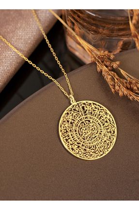 گردنبند نقره طلائی زنانه 925 عیار Dkmn Silver - کد 671059729