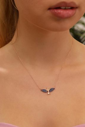 گردنبند نقره طلائی زنانه 925 عیار Genel Markalar - کد 730676193
