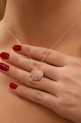 گردنبند نقره طلائی زنانه 925 عیار Genel Markalar - کد 730661615
