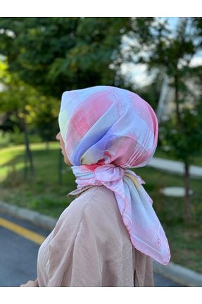 دستمال گردن صورتی زنانه پنبه ای MONOOR - کد 853813259