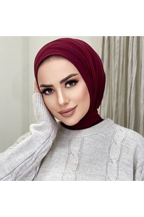 شال زرشکی زنانه پلی استر Genel Markalar - کد 349211169