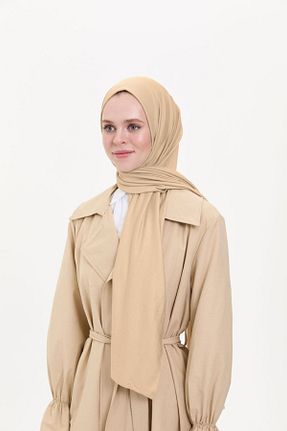 شال بژ زنانه ویسکون HFSCARFS - کد 259327674