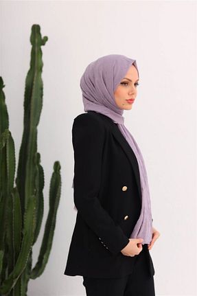 شال طوسی زنانه پنبه ای LİNASCARFS - کد 232057518