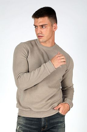 سوئیشرت قهوه ای مردانه ساده Lee Cooper - کد 853866439