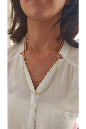 گردنبند جواهر طلائی زنانه روکش طلا MagicStone - کد 268907200