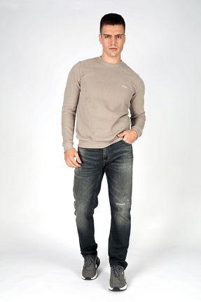 سوئیشرت قهوه ای مردانه ساده Lee Cooper - کد 853866439