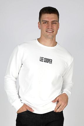 سوئیشرت قرمز مردانه چاپی Lee Cooper - کد 853861424