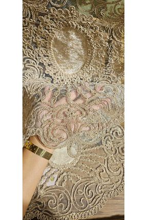 رومیزی قهوه ای پنبه ویسکون LİNDENİ HOME - کد 769267059