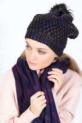 کلاه پشمی مشکی زنانه اکریلیک POSUSS - کد 84794269