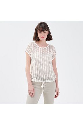 بلوز بژ زنانه ساده MAXLEVEL MODA - کد 100283326