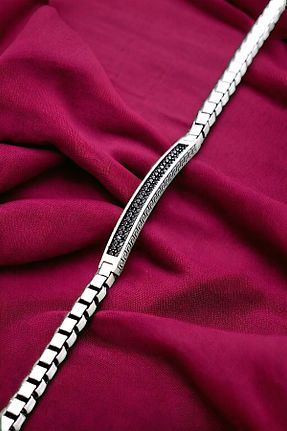 دستبند نقره مردانه 925 عیار AK STORE SİLVER - کد 853904242