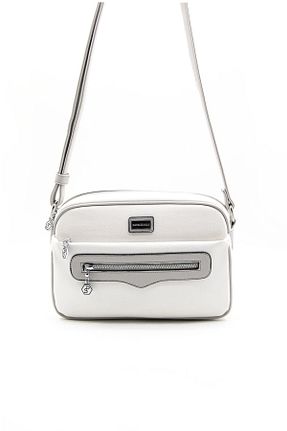 کیف پستچی سفید زنانه چرم مصنوعی Silver Polo - کد 819124828