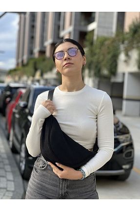 کیف دوشی مشکی زنانه پارچه ای Wagna - کد 783671906