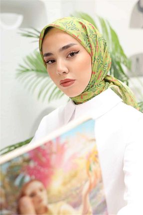 روسری سبز پنبه ای Silk Home - کد 853948738