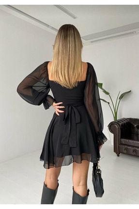 لباس مجلسی و فارغ التحصیلی مشکی زنانه شیفون ADASTYLE - کد 266733047