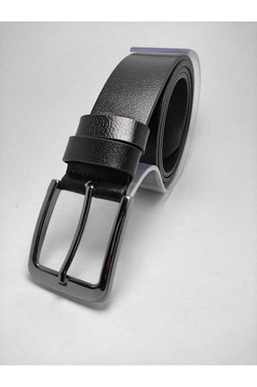 کمربند مشکی مردانه چرم خالص genuine leather company eds - کد 797960807