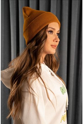 کلاه پشمی زرد زنانه پنبه ای MSA - کد 357947374
