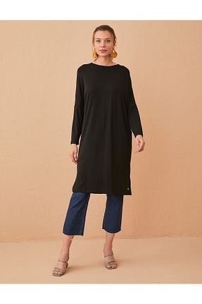 تونیک حجاب مشکی زنانه بافتنی Kayra - کد 677926551