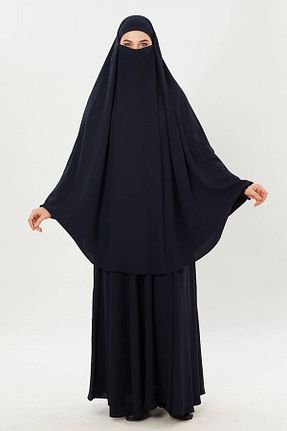 کلاه و ابایا مشکی زنانه پنبه ای gülmedine - کد 684239142