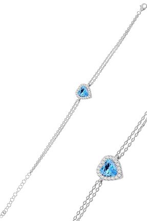 دستبند نقره آبی زنانه 925 عیار Söğütlü Silver - کد 745218122
