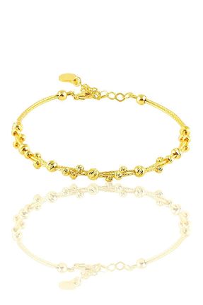 دستبند نقره طلائی زنانه 925 عیار Söğütlü Silver - کد 50595322