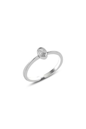 انگشتر نقره سفید زنانه زیرکن Söğütlü Silver - کد 37737346