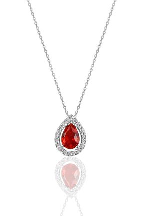 گردنبند نقره قرمز زنانه 925 عیار Söğütlü Silver - کد 103695244