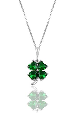 گردنبند نقره سبز زنانه 925 عیار Söğütlü Silver - کد 34687163