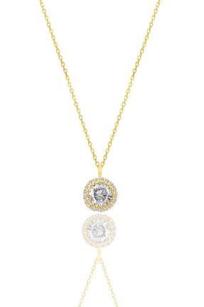 گردنبند نقره طلائی زنانه 925 عیار Söğütlü Silver - کد 119521893