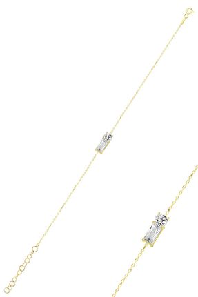 دستبند نقره طلائی زنانه 925 عیار Söğütlü Silver - کد 672579598