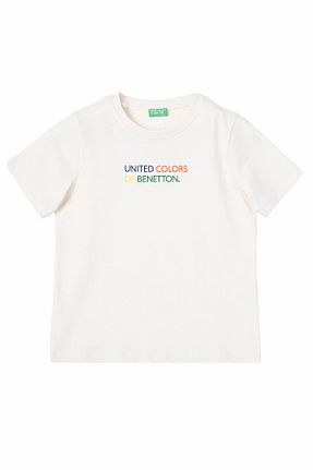 تیشرت سفید بچه گانه Straight United Colors of Benetton - کد 823928788