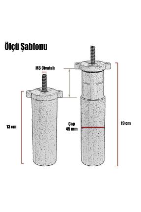 پایه مبل مشکی Badem10 - کد 756659645