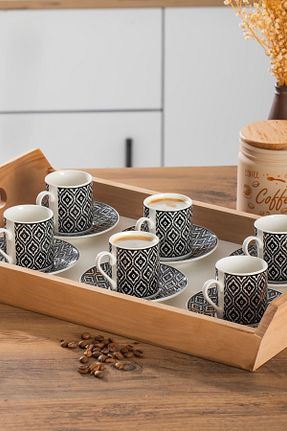 فنجان قهوه مشکی 6 نفره Porsima - کد 820907133