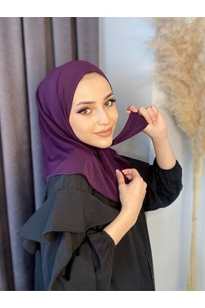 شال بنفش زنانه پنبه ای Helya - کد 267375361
