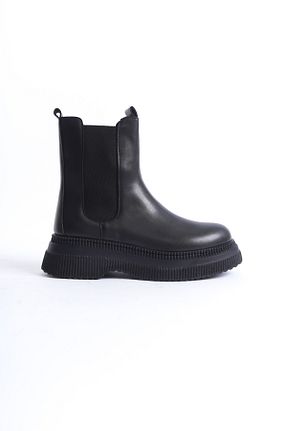 بوت / نیم بوت مشکی زنانه چرم لاکی Shoesers - کد 853821996