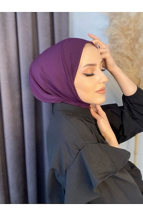 شال بنفش زنانه پنبه ای Helya - کد 267375361