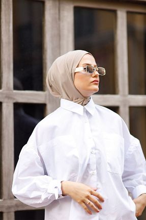 شال قهوه ای زنانه پلی استر Carine Scarf - کد 213815501