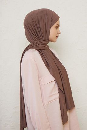 شال قهوه ای زنانه ویسکون HFSCARFS - کد 259256369