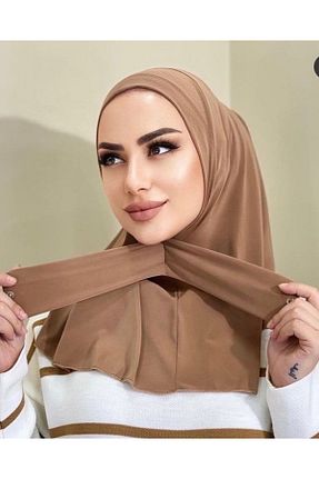 شال قهوه ای زنانه پنبه (نخی) کد 239708549